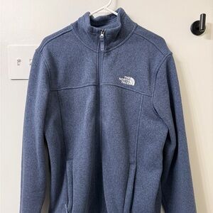 The North Face Heathered Blue Zip-Up Jacket